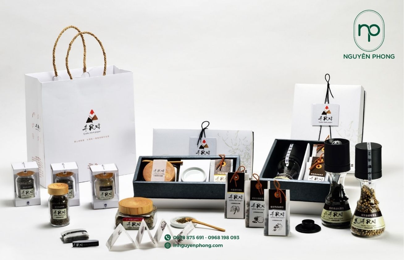 mẫu túi giấy đựng hạt tiêu
